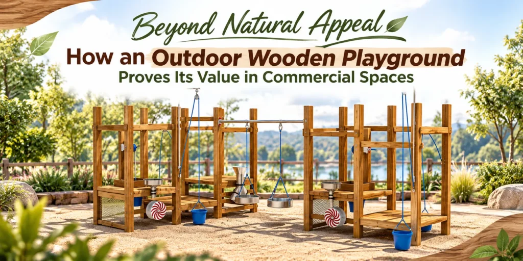 Beyond Natural Appeal How an Outdoor Wooden Playground Proves Its Value in Commercial Spaces